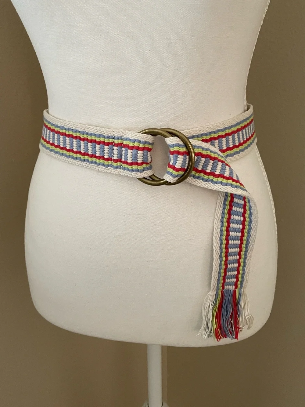 Multi Colored Woven Fabric Belt